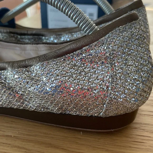 NWT Cole Haan Glittering Silver Flats 8.5 - Picture 9 of 13